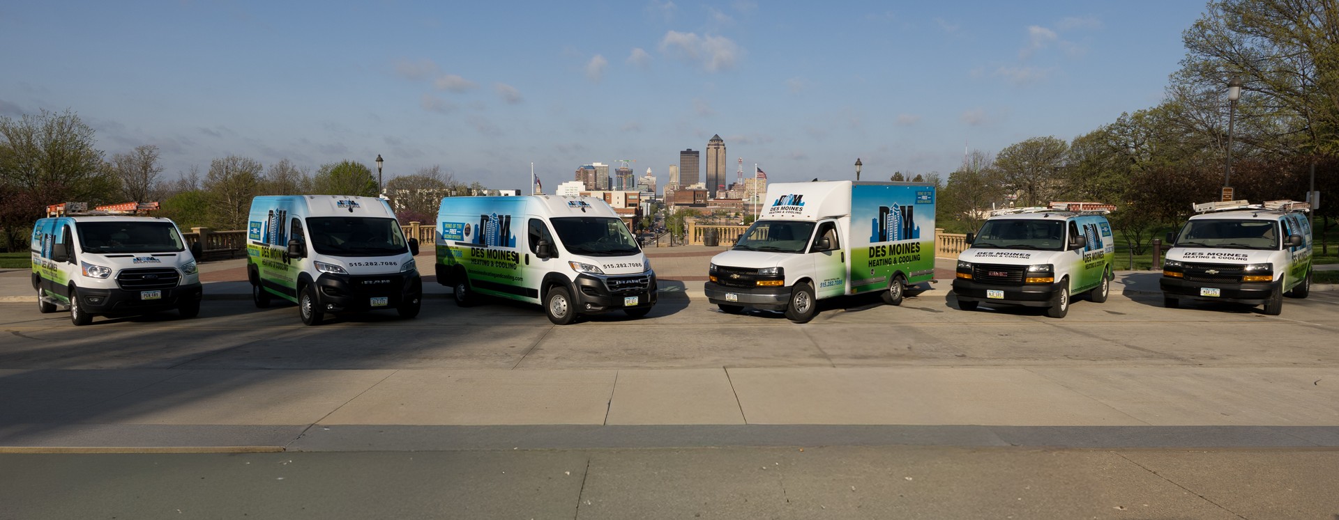 HVAC technicians at work